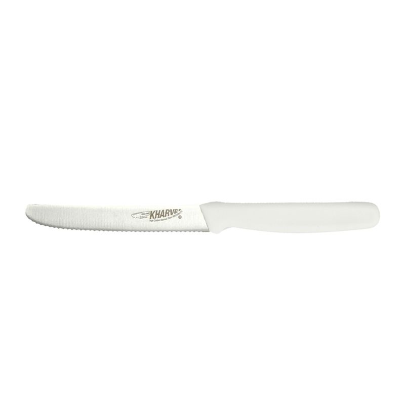 KNIFE UTILITY SERR WHITE 100MM, KHARVE