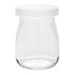 PUDDING JAR GLASS W/SOFT PE LID 100ML