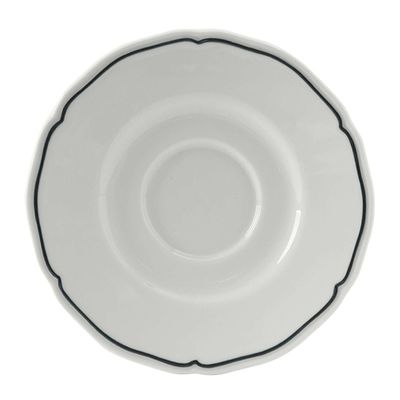 SAUCER 155MM CHARLES W/BLU BAND TUXTON