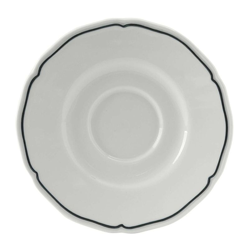 SAUCER 155MM CHARLES W/BLU BAND TUXTON