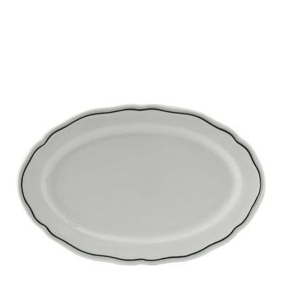 PLATE OVAL230MM CHARLES W BLU BAN TUXTON