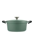 CASSEROLE RND GREEN 24CM, N/S AGILE