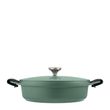 CASSEROLE SHALLOW GREEN 28CM, N/S AGILE