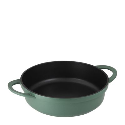 CASSEROLE SHALLOW GREEN 28CM, N/S AGILE