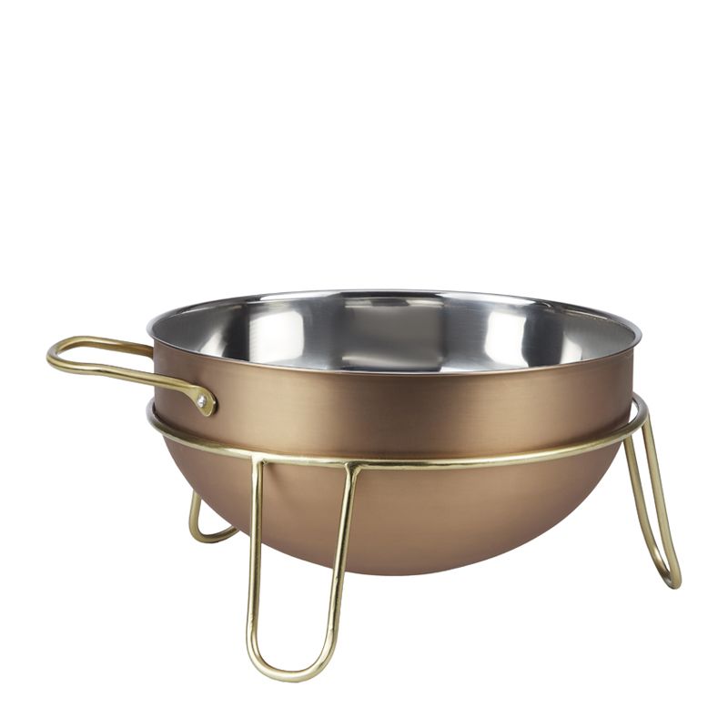 BOWL MIXING W/STAND COPPER 26X13CM/4.5LT