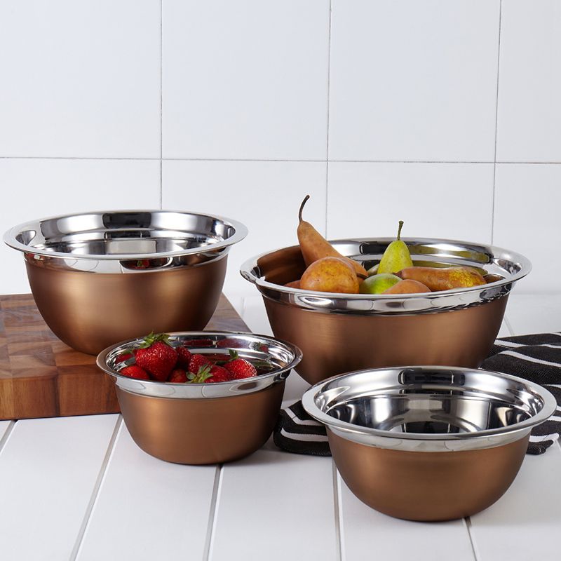 MIXING BOWL SET 4PCE COPPER/SS, ACADEMY