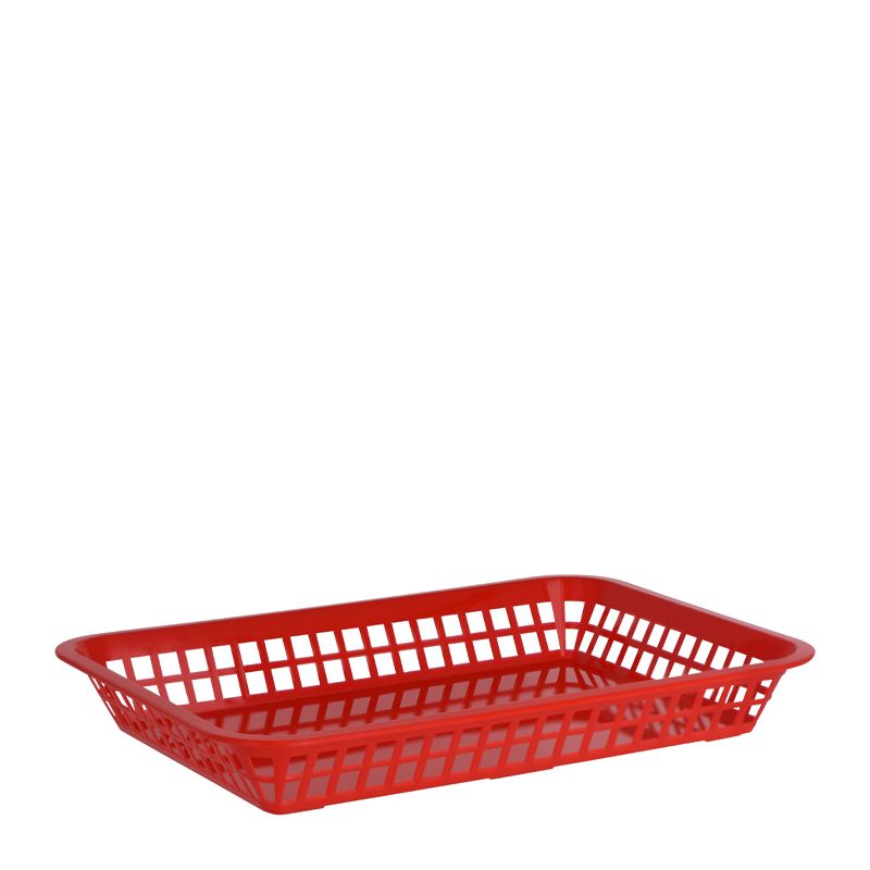 BREAD BASKET RECT PP RED 300X215X42MM
