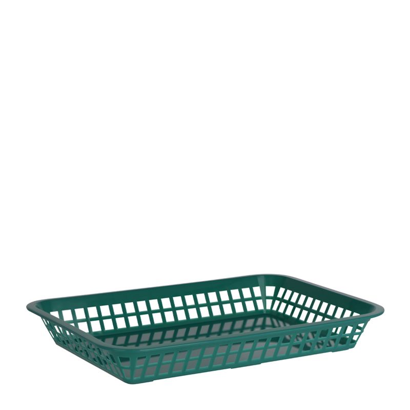 BREAD BASKET RECT PP GREEN 300X215X42MM