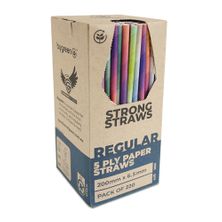 STRAW PAPER 5PLY MIX 200MM, 220PCES
