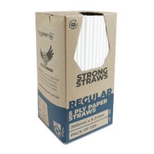 STRAW PAPER 5PLY WHT 200MM, 220PCES