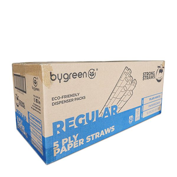 STRAW PAPER 5PLY WHT 200MM, 2200CTN