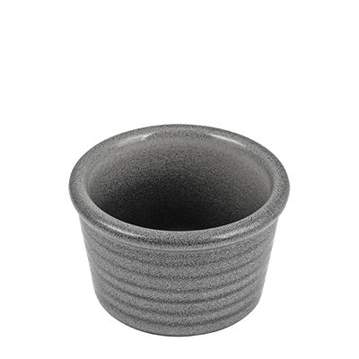 RAMEKIN RIBBED GRAVEL 85MM, ZUMA