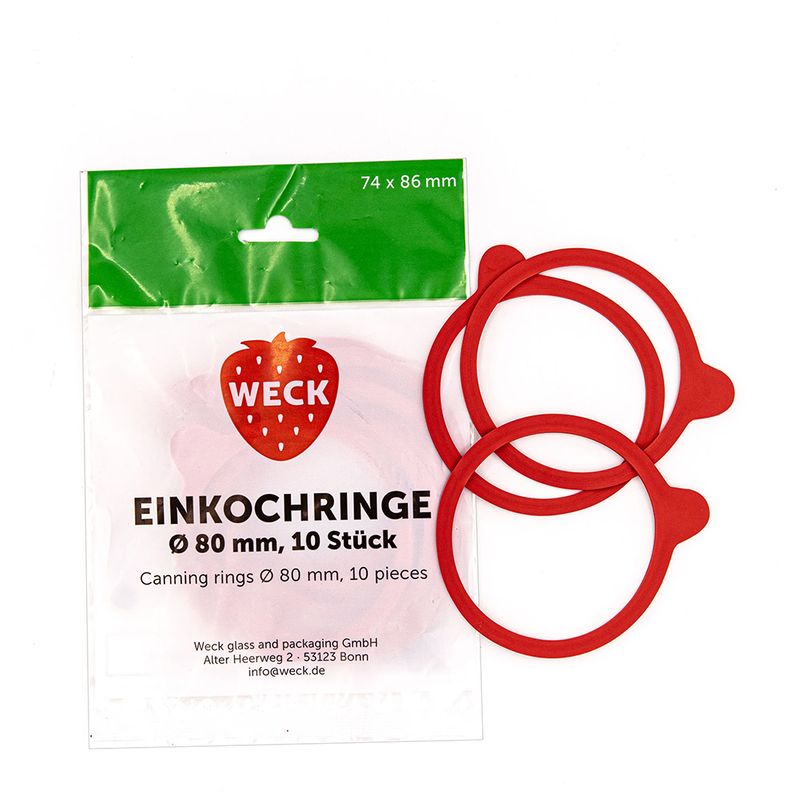 RUBBER WASHER 8CM/PACK10, WECK