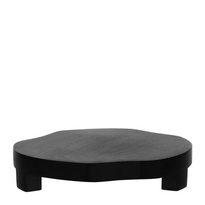 STAND BLACK ACACIA ROUND FOOTED 255X50MM