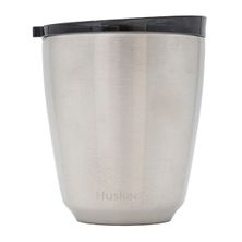 CUP & LID 8OZ BRUSHED STEEL HUSKEE STEEL