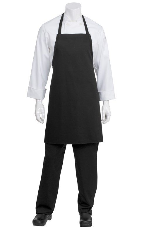 APRON BIB BLACK NO POCKET