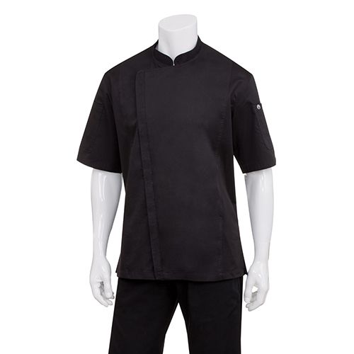 CHEF JACKET BLACK S/SL-XL-SPRINGFIELD