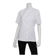 CHEF JACKET WHT S/SL WOMENS-M-S/FIELD