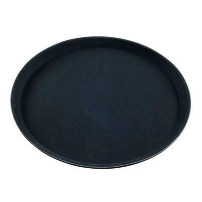 FIBREGLASS N/SLIP ROUND TRAY BLK