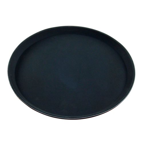 ROUND TRAY BLK 280MM, FIBREGLASS N/SLIP