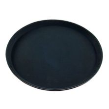 ROUND TRAY BLK 280MM, FIBREGLASS N/SLIP