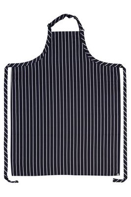 APRON BIB NO POCKET DK NAVY CHALKSTRIPE