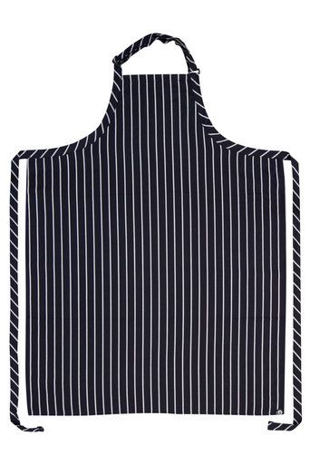 APRON BIB NO POCKET DK NAVY CHALKSTRIPE