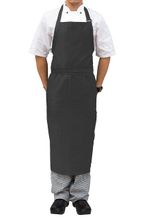 APRON BIB SLATE LRG,NO POCKET ADJUSTABLE