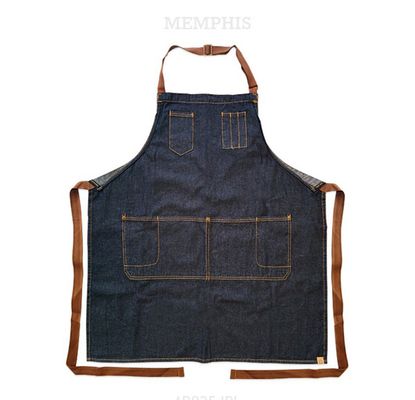 APRON BIB DENIM, MEMPHIS