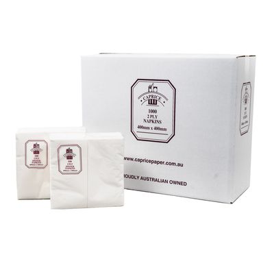 DINNER NAPKIN 2PLY WHITE GT FOLD