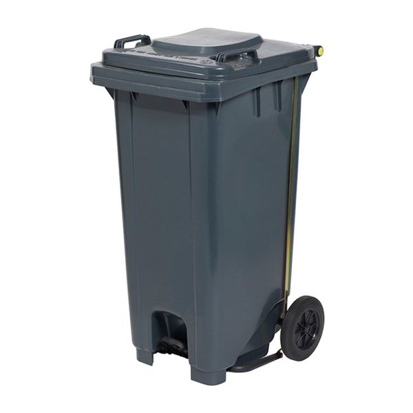 BIN WHEELIE W PEDAL PLASTIC 120L COMPASS