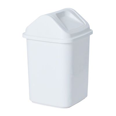 BIN SWING TOP RECT WH PLASTIC 20L COMPASS