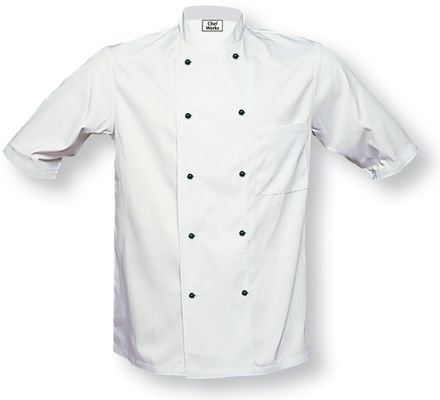 CHEF JACKET WHITE S/SLEEVE-S-MACQUARIE