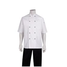 CHEF JACKET WHITE S/SLEEVE-L-MACQUARIE