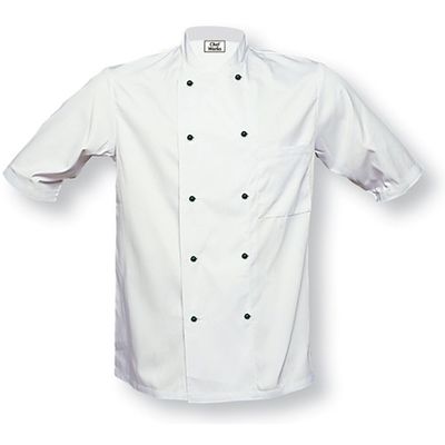 CHEF JACKET WHITE S/SLEEVE-XL-MACQUARIE