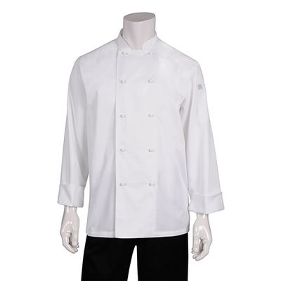 CHEF JACKET L/SLEEVE WHT BASIC-XS-MURRAY