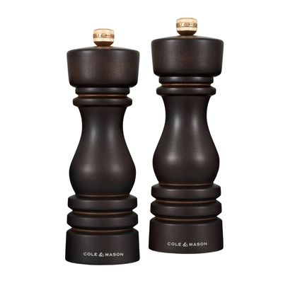 GRINDER SET CHOCOLATE WOOD 18CM, C&M LONDON