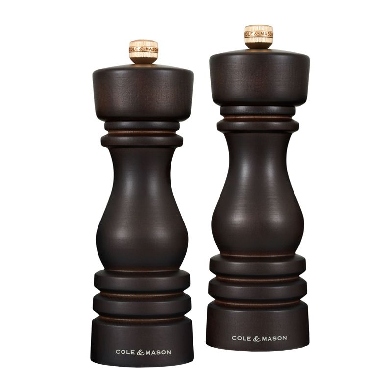 GRINDER SET CHOCOLATE WOOD 18CM, C&M LONDON