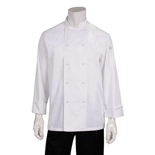 CHEF JACKET L/SLEEVE WHT BASIC-M-MURRAY