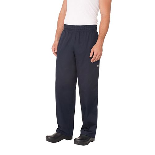 CHEF PANT BLACK LRG POLY COTTON