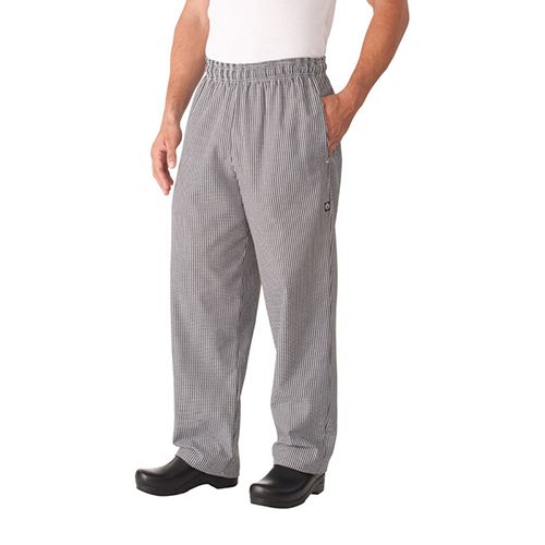 CHEF PANT SMALL CHECK-XL-POLY COTTON