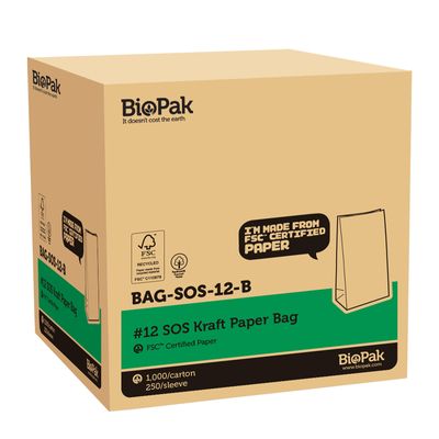 BAG SOS #12 178X330X112, BIOPAK 1000CTN