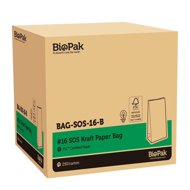 BAG SOS #16 240X390X120, BIOPAK 250CTN