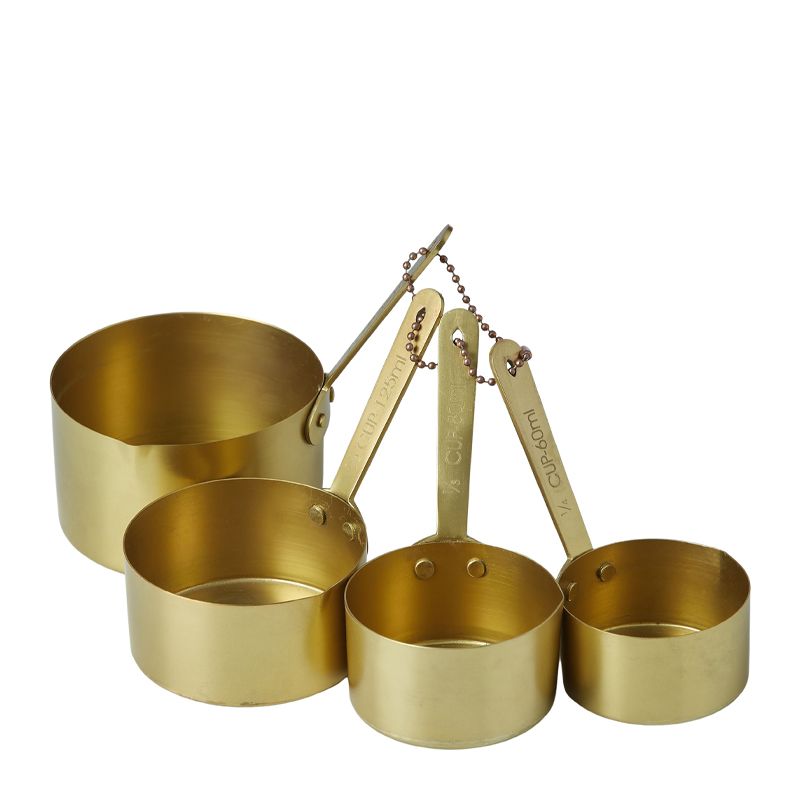 MEASURING CUPS SET-4 BRASS, D&W