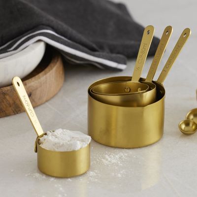 MEASURING CUPS SET-4 BRASS, D&W