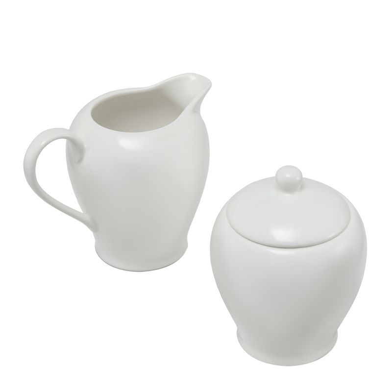 SUGAR & CREAMER SET WHITE BASICS