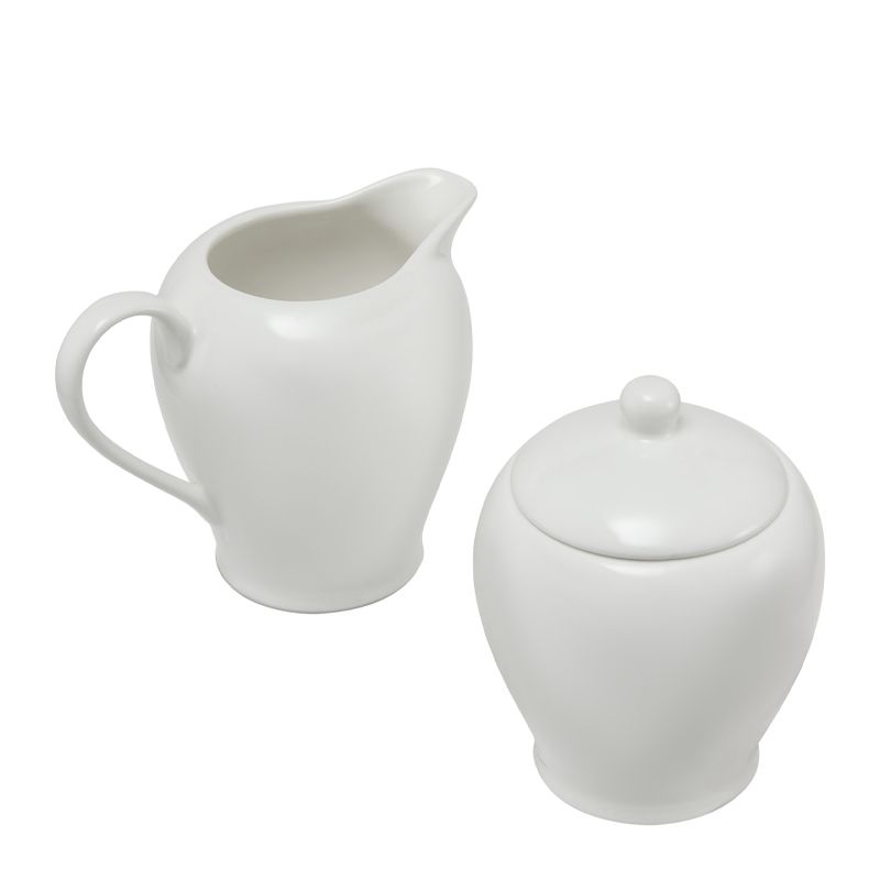 SUGAR & CREAMER SET WHITE BASICS