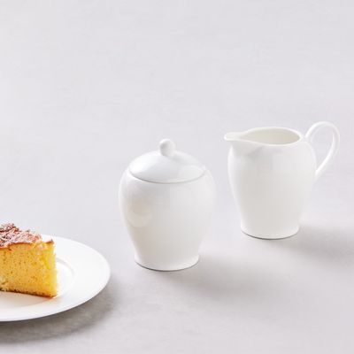 SUGAR & CREAMER SET WHITE BASICS