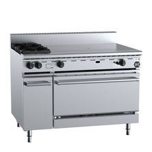 OVEN W/ 2 BURNERS & 900MM TARGET TOP, B&S BLACK