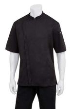 CHEF JACKET BLACK TUNIC S/SL-L-CANNES